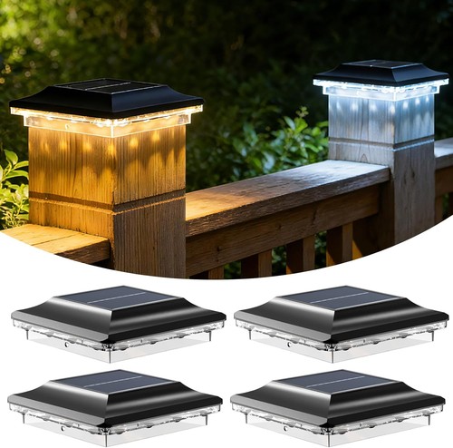 Led solar pfosten - 4x,