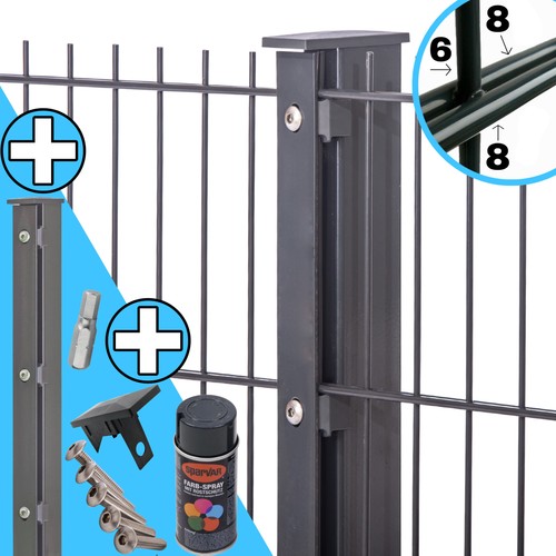Doppelstabmattenzaun 868 set - doppelstabmattenzaun,